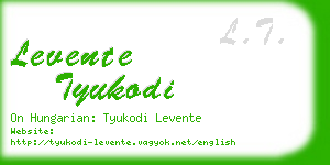 levente tyukodi business card